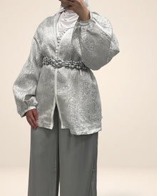 Ensemble gilet et pantalon brocard, vue complète