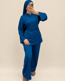 Burkini long Nour pour femme avec hijab assorti – photographie du modèle