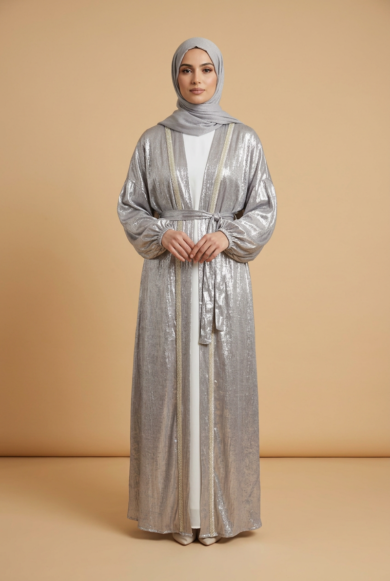 Kimono pailleté argenté
