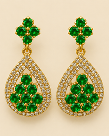 Paire JADE Vert sur fond beige
