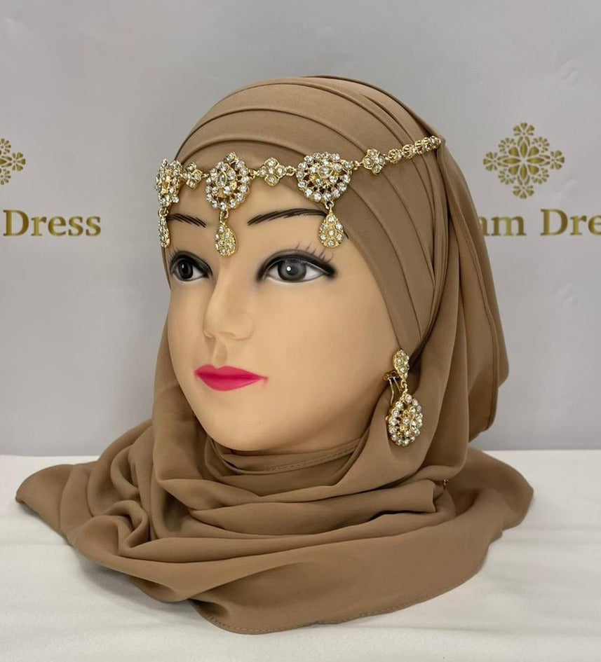bijoux de tete doré pour mariage laid ou evenement