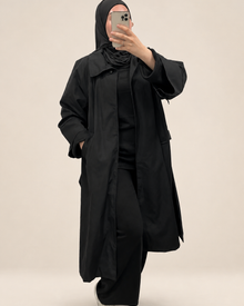Trench long, photo 6 avec fond kimono