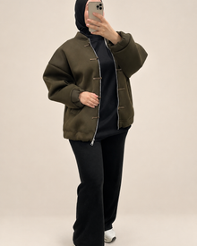 Veste sakura Oversize, photo 2 avec fond kimono