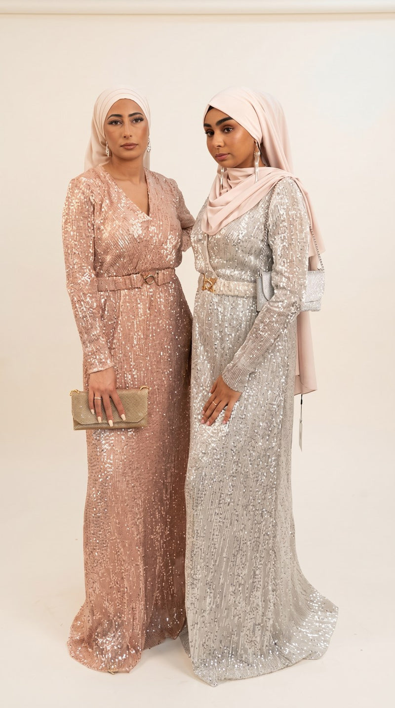 Robe de soirée ZAHRA Shiny Sequin