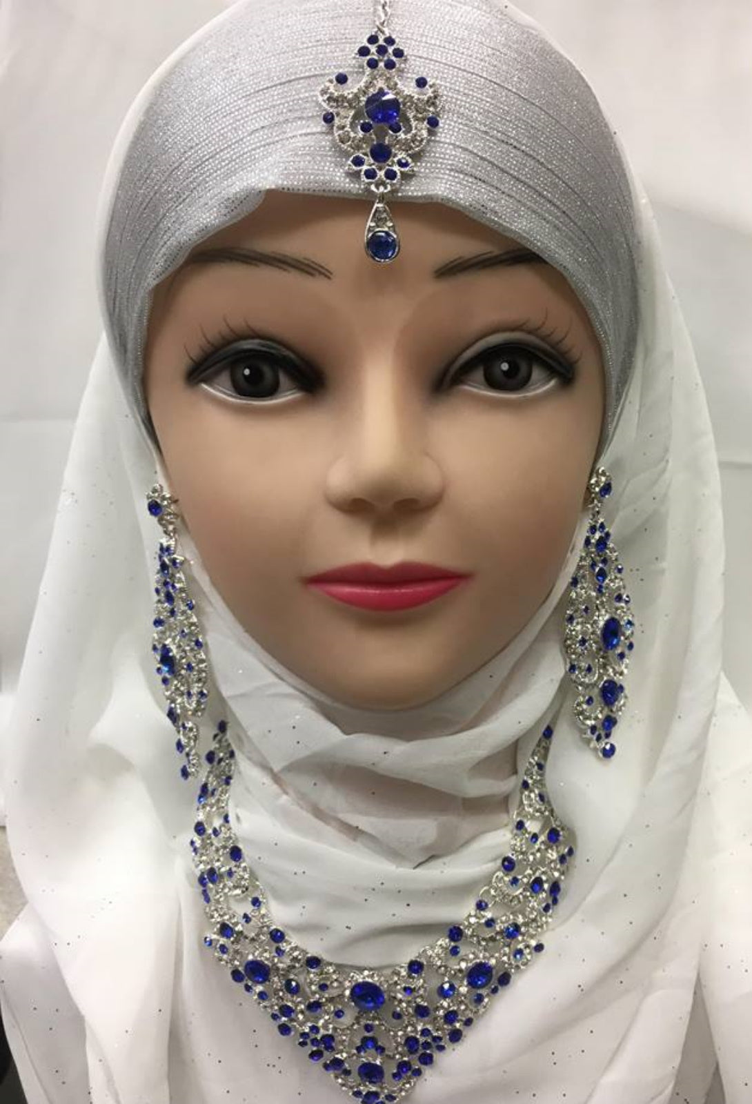bijoux argent, bleu abaya hijab tunique jilbeb mode modeste fashion boutique musulmane femmes voilées