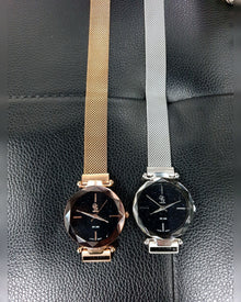 Montre Linda aimantée CG Luxe au cadran noir scintillant, photo 1