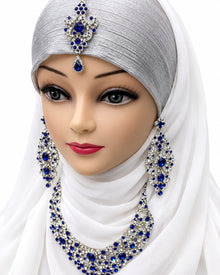bijoux argent bleu abaya hijab tunique jilbeb mode modeste fashion boutique musulmane femmes voilées