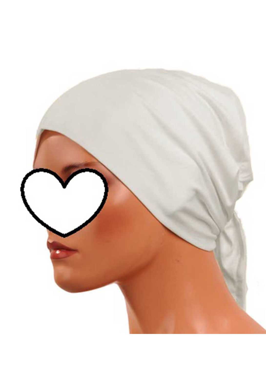 bonnet a nouer lycra blanc abaya hijab tunique jilbeb mode modeste fashion boutique musulmane