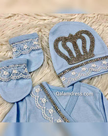 Tenue bébé garçon en dentelle et strass pour circoncision