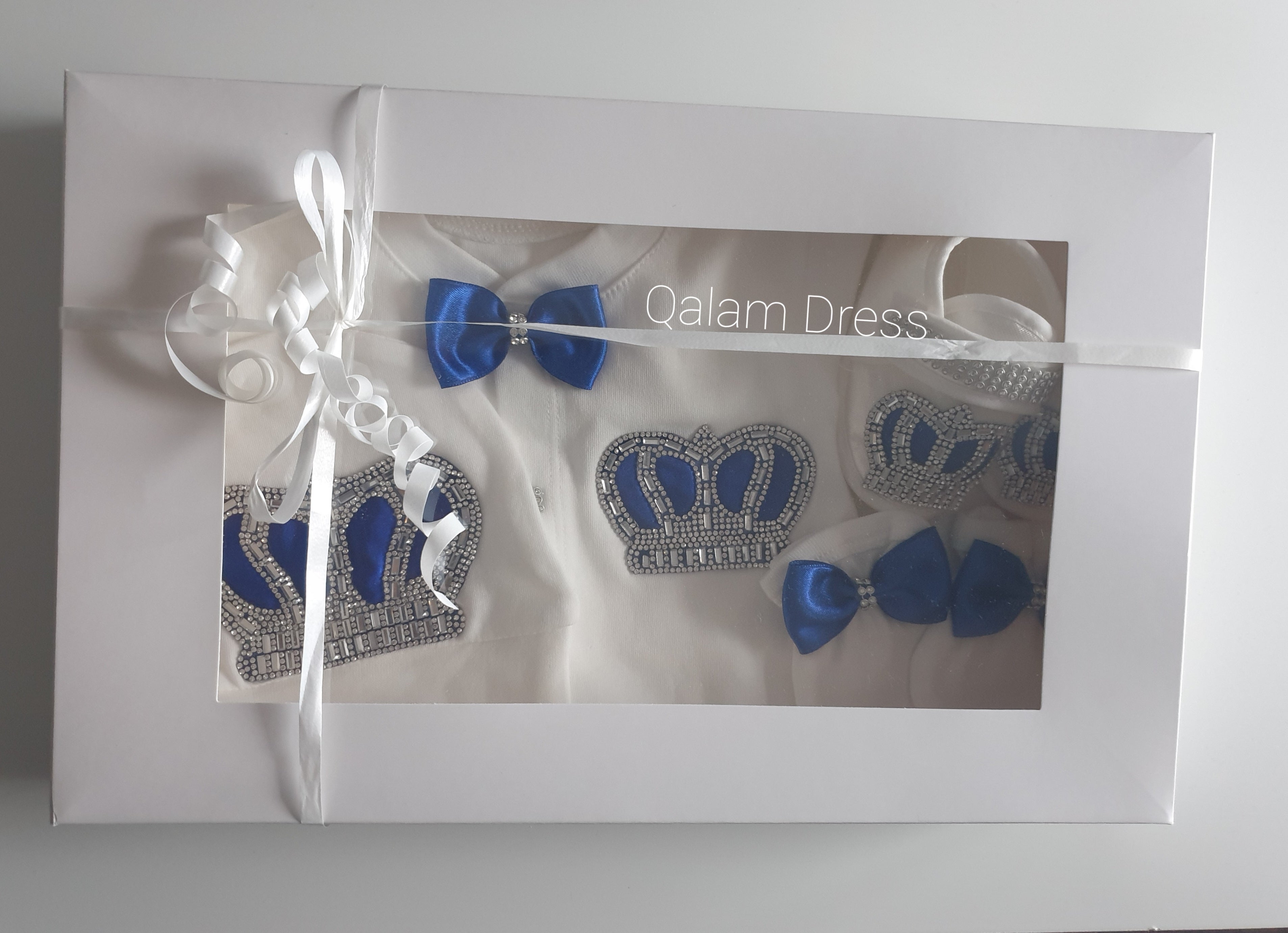 Ensemble bébé Cristal Luxury - BLEU ROYAL - Tenues de fêtes & Circoncision  4 Pièces / Garçon