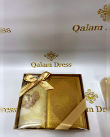 Coffret coran pour arabophone tapis priere tasbih doree cadeau qalam dress boutique 