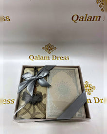 coffret coran couleur QR code coffret tapis de prière coran tasbih mariée hajj ramadan coran à offrir rose blanc gris noir bleu or doré beige