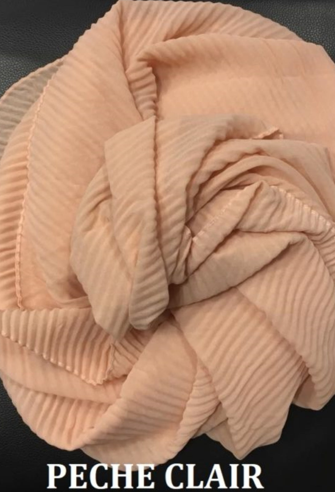 hijeb hijab gaufre pèche clair  jilbeb  mode modeste fashion musulmane mastour  habaya qalam dress boutique box  hijab 