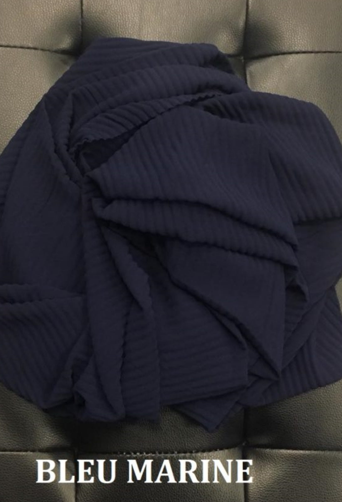 hijeb hijab gaufre bleu marine jilbeb  mode modeste fashion musulmane mastour  habaya qalam dress boutique box  hijab 