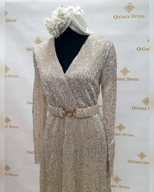 Robe de soirée Zahra Shiny Sequin à strass pour mariage — photo 3