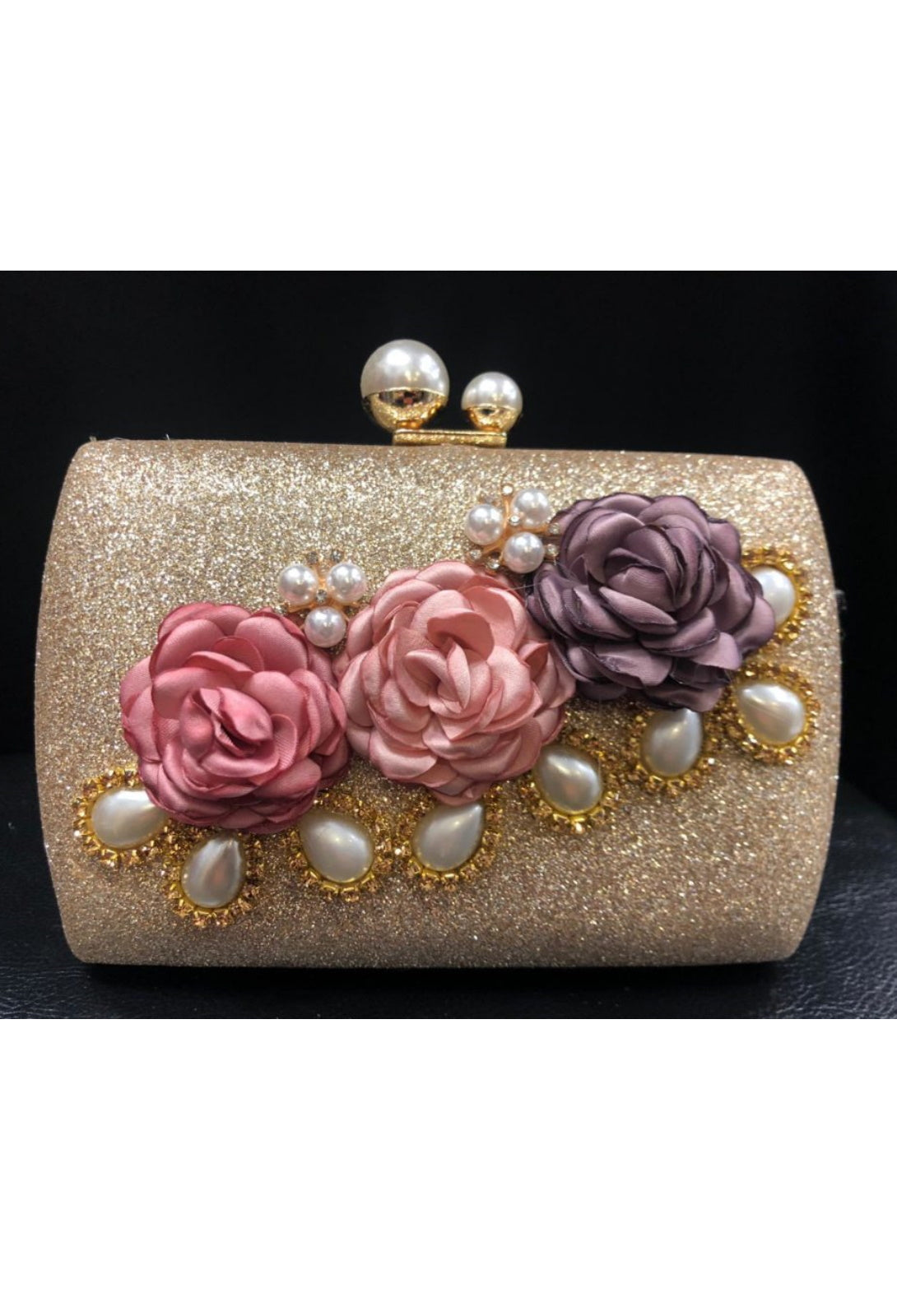 sac de soirée blanc brillant fleur perle abaya hijab tunique jilbeb mode modeste fashion - Qalam Dress Boutique 