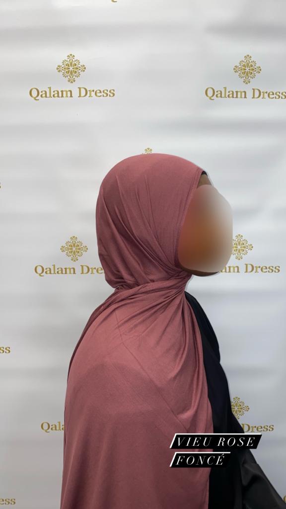 Voile chale jersey viscose abaya hijeb hijab tunique jilbeb mode modeste fashion qalam dress boutique musulmane femme voilées hijab france robe abaya blanche