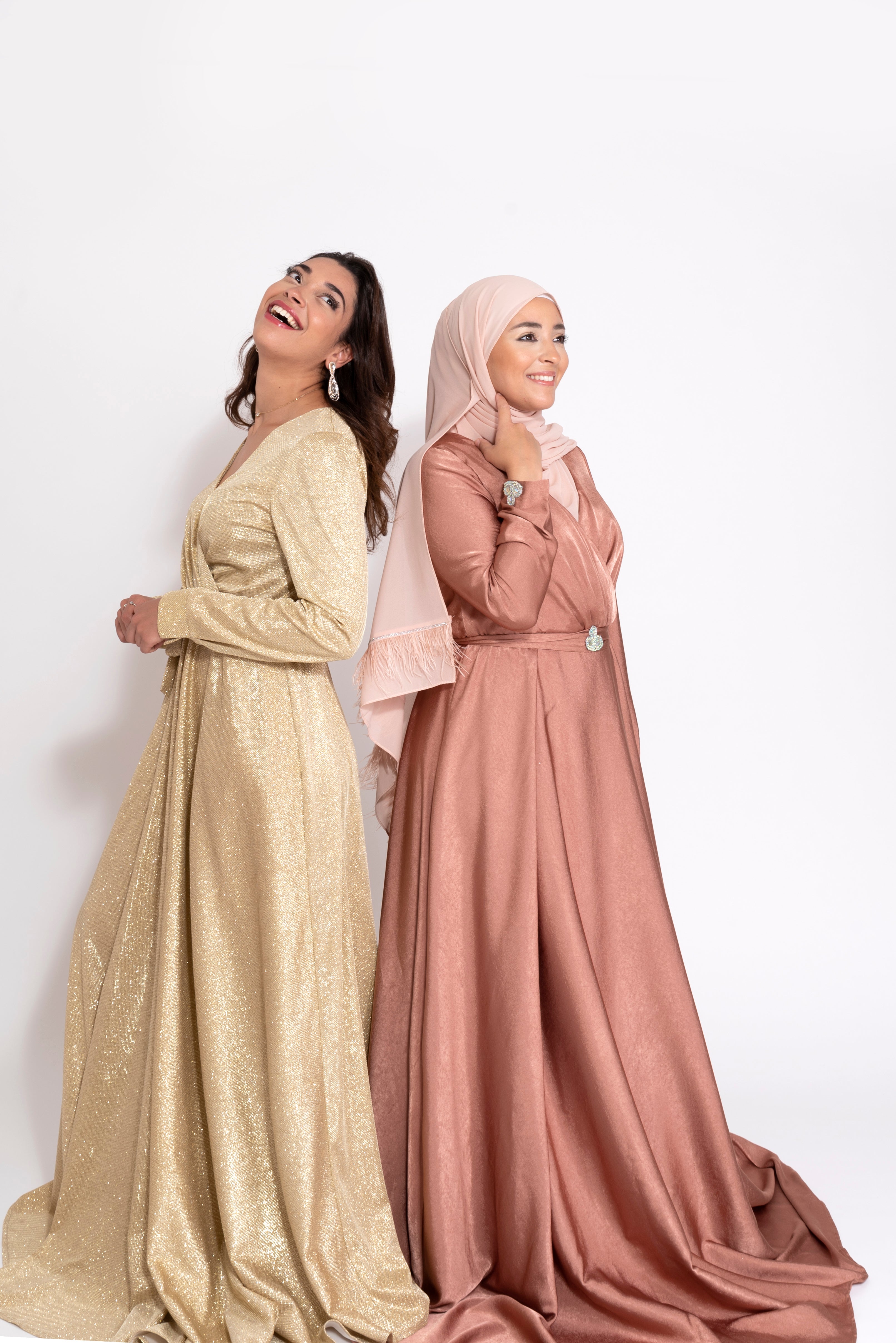 Robe du Soir Glitter Gold Dorée - Tendance Hijab