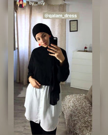 jupe chemise  blanc abaya hijab tunique jilbeb mode modeste fashion boutique musulmane femmes voilées mastour 