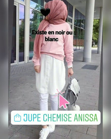 jupe blanc abaya hijab tunique jilbeb mode modeste fashion boutique musulmane femmes voilées