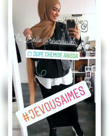jupe chemise  blanc abaya hijab tunique jilbeb mode modeste fashion boutique musulmane femmes voilées