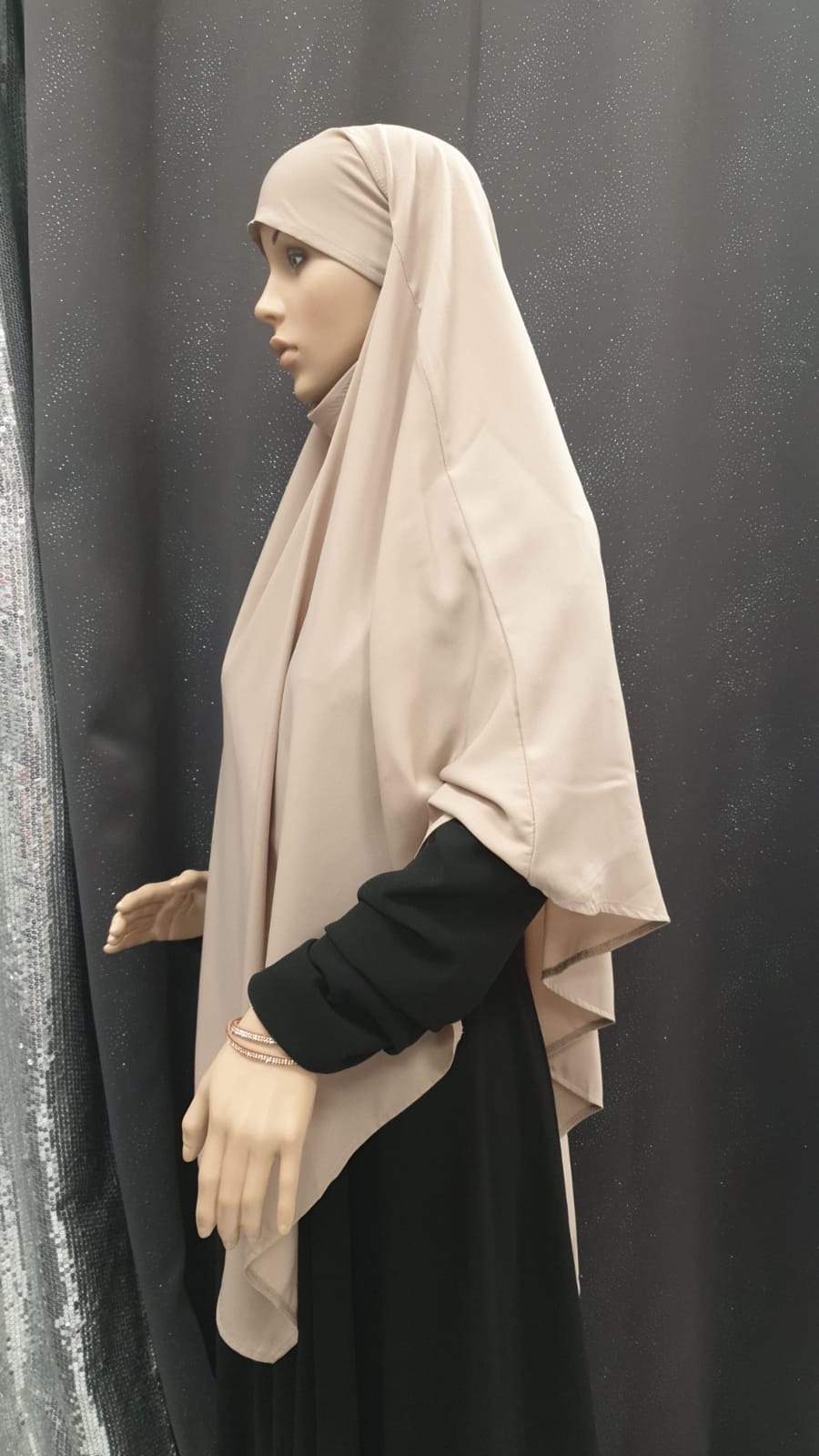 Khimar court pointu khimar fluide khimar caviary hijab hijab jilbeb jilbab qalam dress voile vetement femme musulmane 