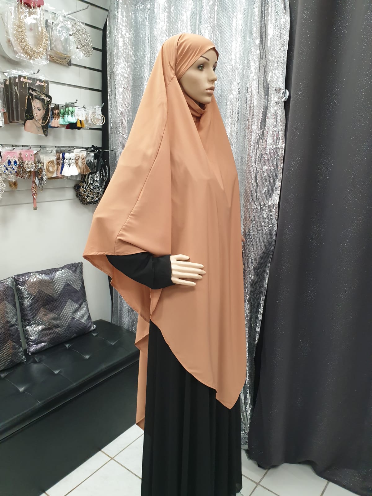 hijab hijeb jilbeb ensemble marron clair abaya hijab tunique jilbeb mode modeste fashion boutique musulmane femmes voilées