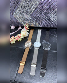 Montres à chiffres arabes ou indiens en métal, plusieurs couleurs